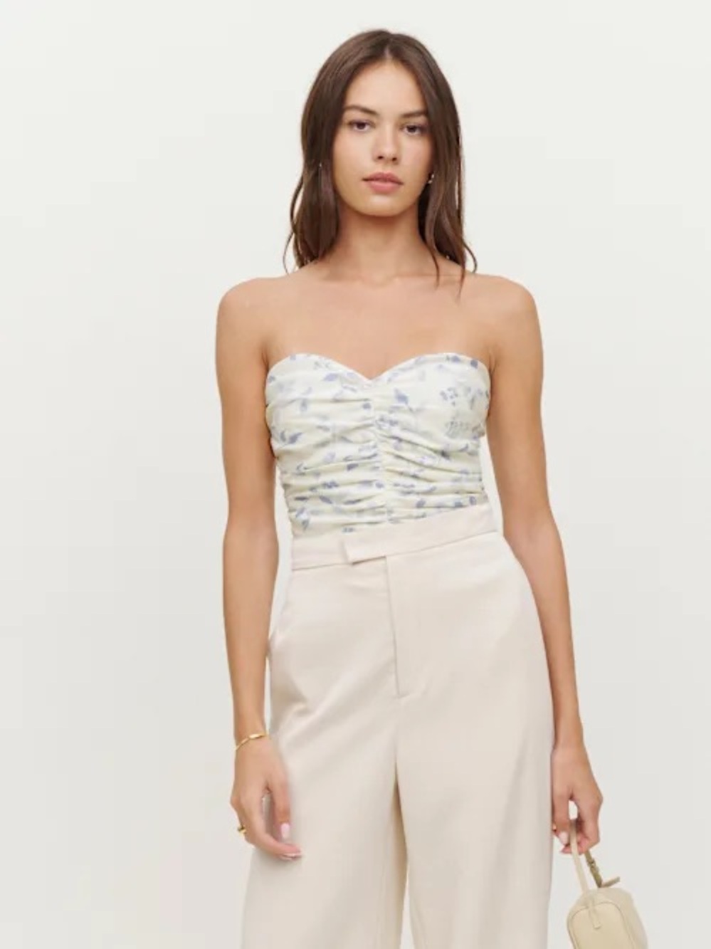 Reformation Fennel Linen Top Size 4
